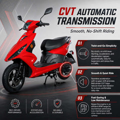 X-Pro Bali Moped Scooter 50cc (MC-D01) – 10" Wheels & LED Headlights