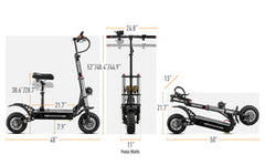 Teewing X4 5600W DUAL MOTOR FOLDING ELECTRIC SCOOTER