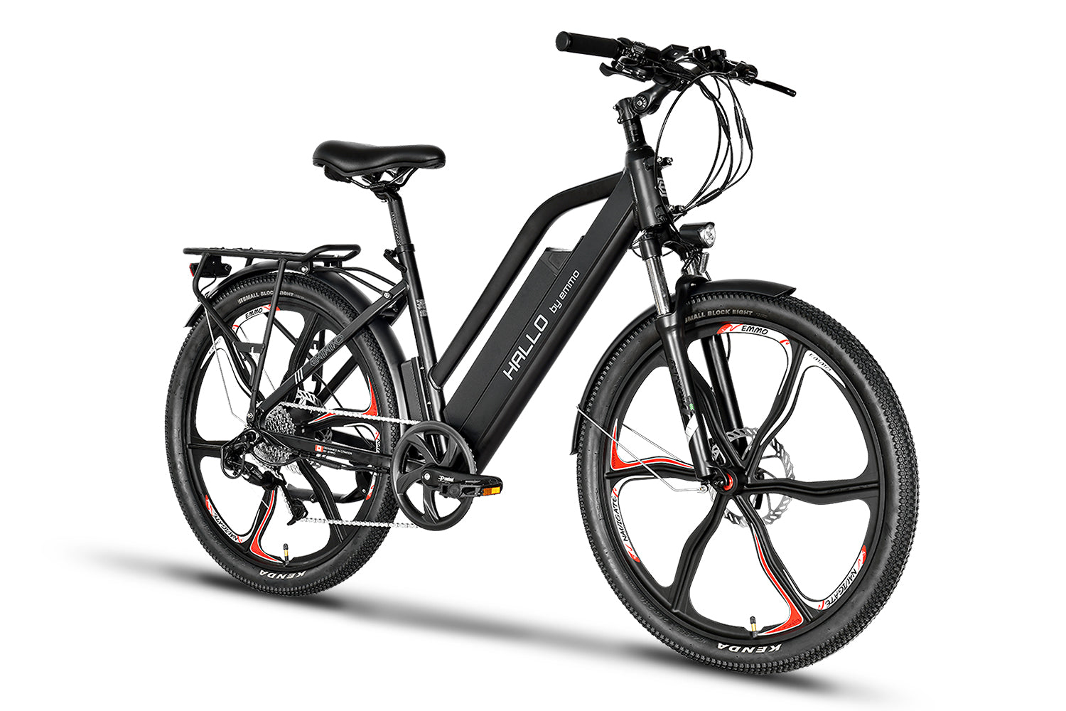 electric bicycle mall EMMO Hallo Electric Bicycle - E Scooter Bike - 48V 500W - White - Long Range 110km