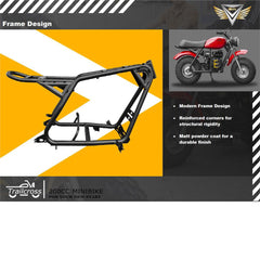 MotoTec 200CC 6.5HP Trailcross 4 Stroke Mini Bike
