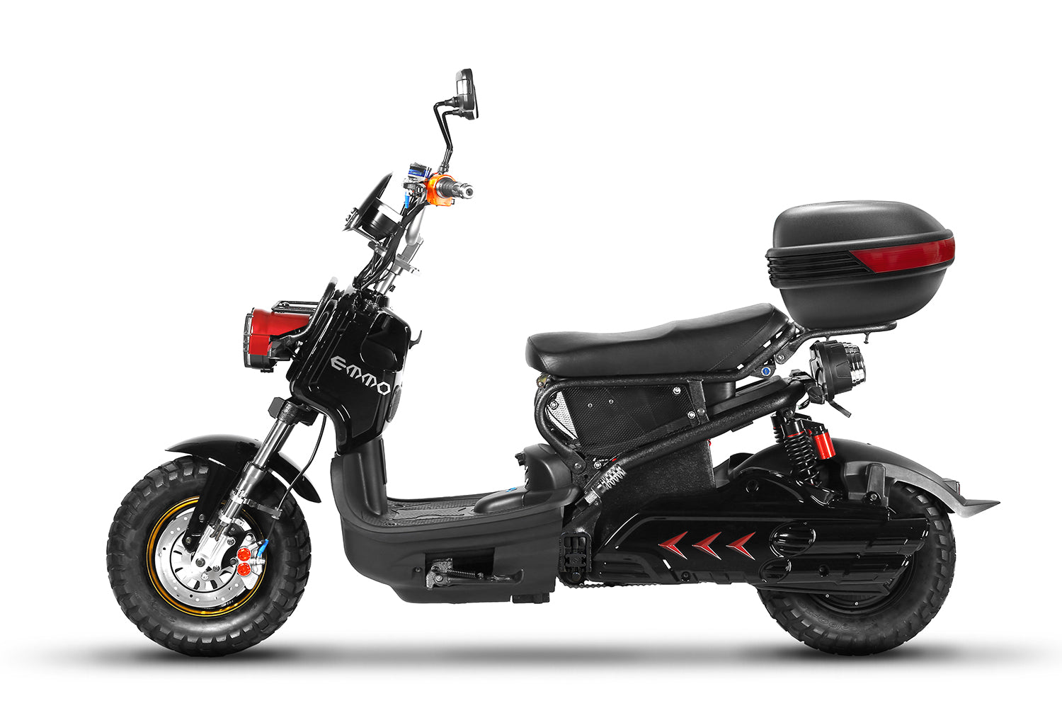 Emmo Monster S 84V Scooter Style E Bikes Black 84V 20Ah SLA Battery Without Tail Box