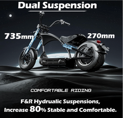 Eahora M1P Pro 4000w Fat Tire Electric Chopper Scooter