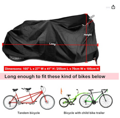 Tandem Tricycle Cover