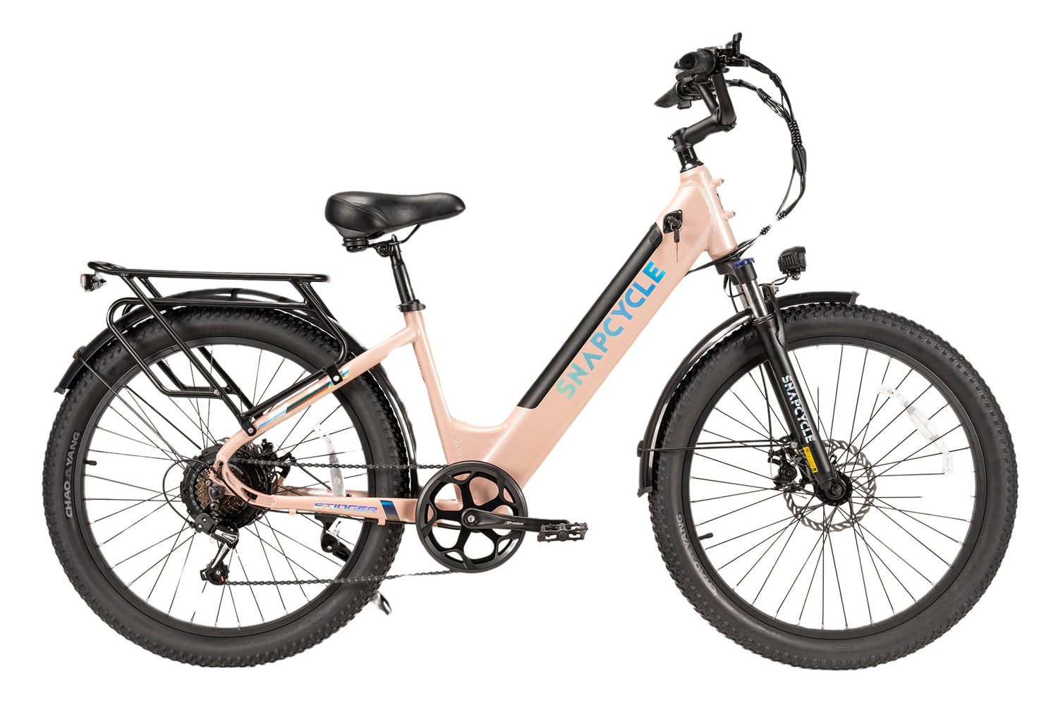 stinger e bike damen Snapcycle Stinger, Step-Thru Electric Fat Tire Bike Pink