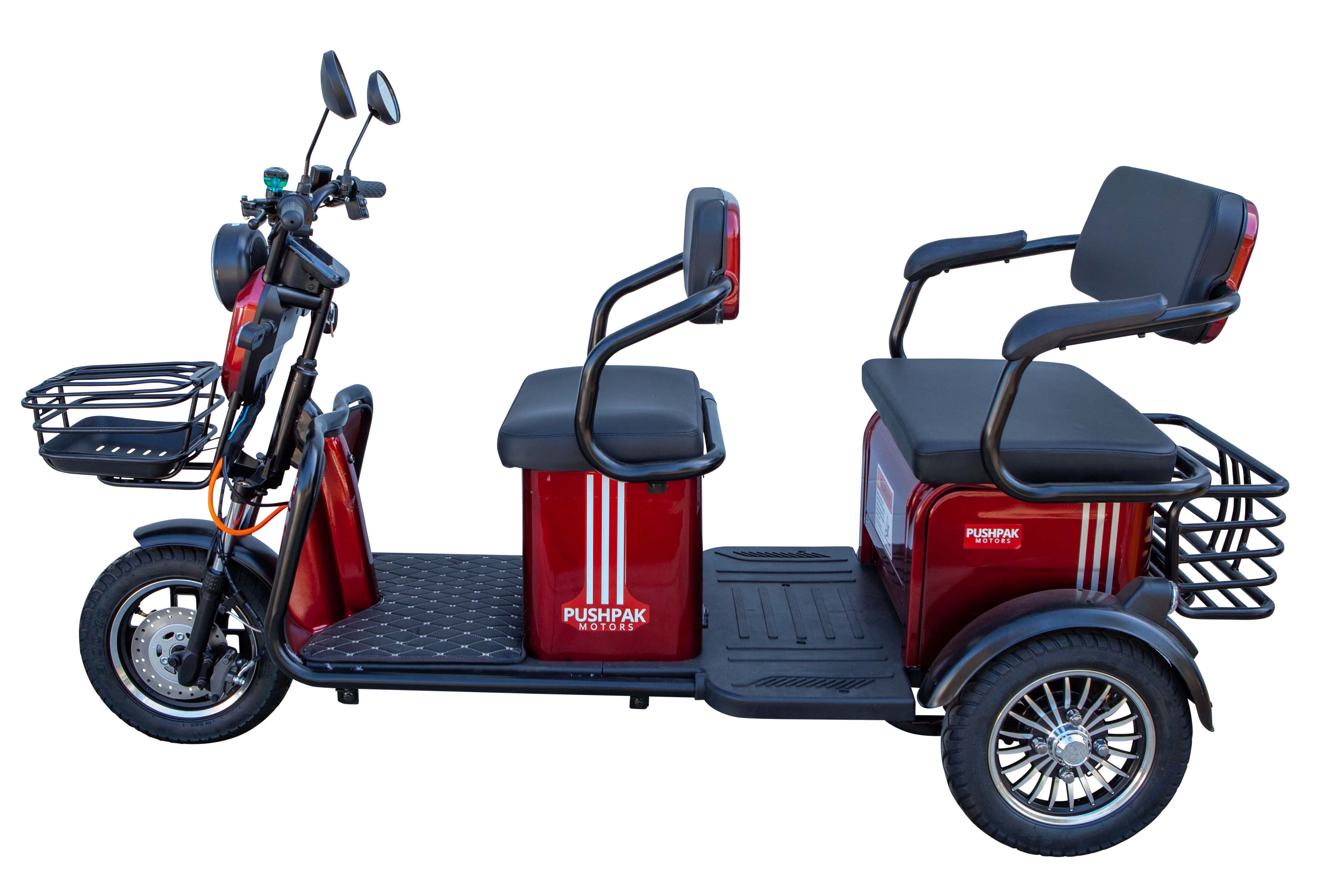2 seater electric bicycle Pushpak 4000 650W 2-Person Electric Trike – Epic Wheelz
