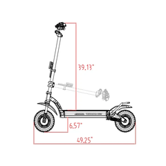 Kaabo Warrior X Max Electric Scooter 1100W Dual Motor 56 Miles 44 MPH