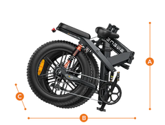 ENGWE X20 1000W Peak, 93-Mile Range, Triple Suspension Folding E-Bike