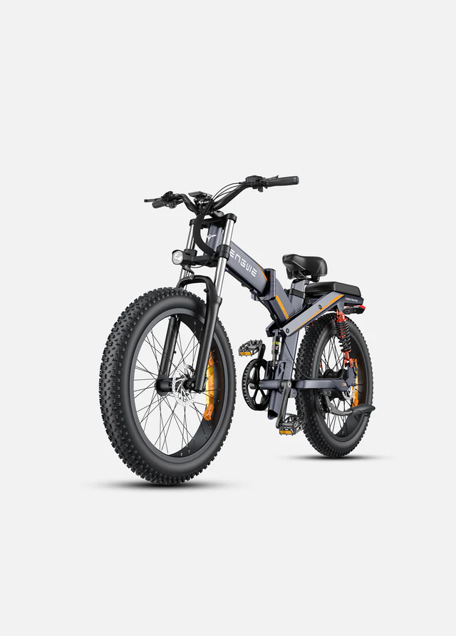 ENGWE X24 1200W Peak Motor, 93 Miles Range, Triple Suspension Folding E-Bike