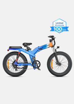 ENGWE X24 1200W Peak Motor, 93 Miles Range, Triple Suspension Folding E-Bike