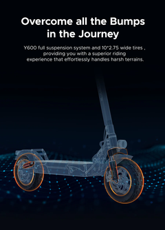 ENGWE Y600 Seated E-Scooter 830W Motor, 70 km Range