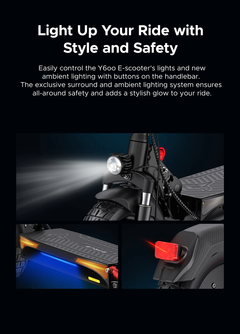 ENGWE Y600 Seated E-Scooter 830W Motor, 70 km Range