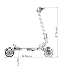 Kaabo Urban Electric Scooter 25 mph 500W