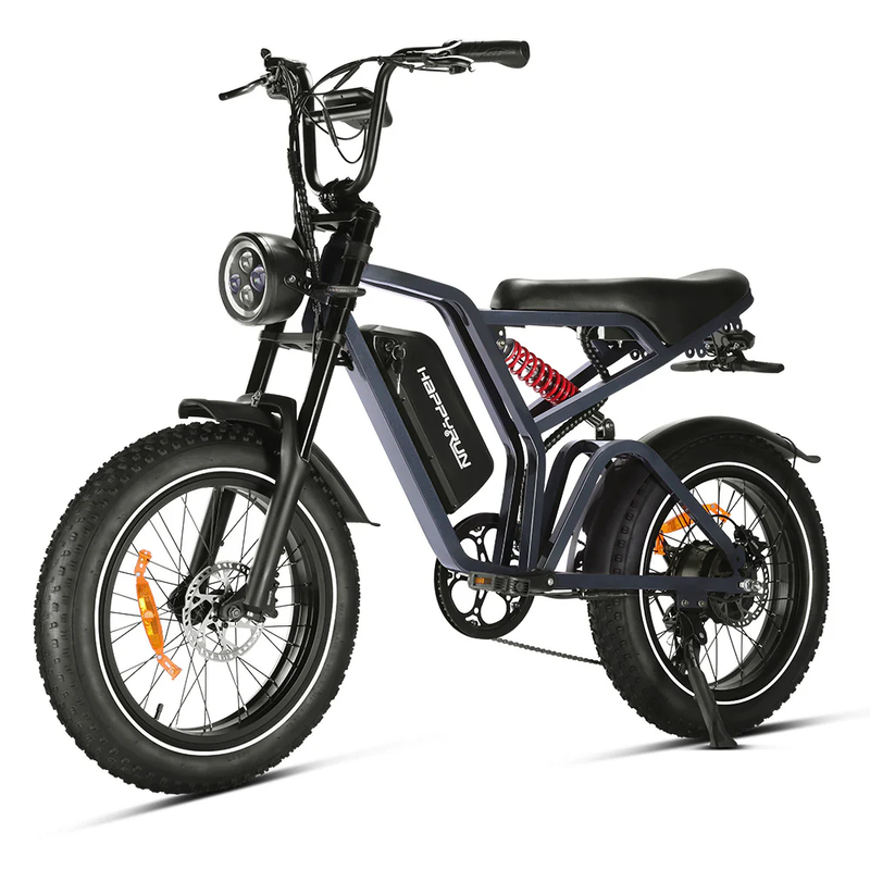 Happyrun Tank G60 Pro 2000W 48V 25A Moped Style Offroad Electric Bike Fat Tire