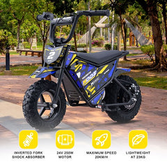 MotoTec 24v 250w (HP120E) Electric Powered Mini Bike