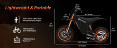 Tuttio Soleil01 3000W Peak 48V 21Ah – Electric Mini Bike