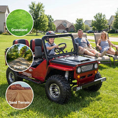 X-PRO Ranger Mini Jeep Go Kart 125 (Zongshen Engine, 3-Speed Semi-Auto, 350 lbs Load)