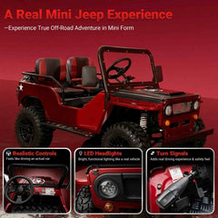 X-PRO Ranger Mini Jeep Go Kart 125 (Zongshen Engine, 3-Speed Semi-Auto, 350 lbs Load)