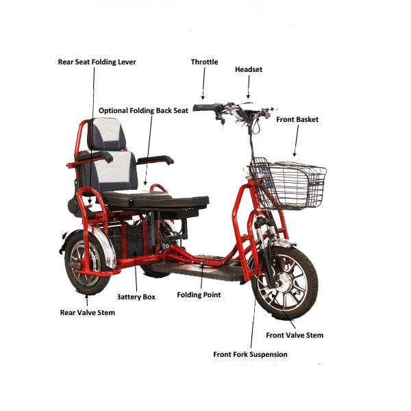 EWheels EW-02 2 Person Electric Mobility Scooter