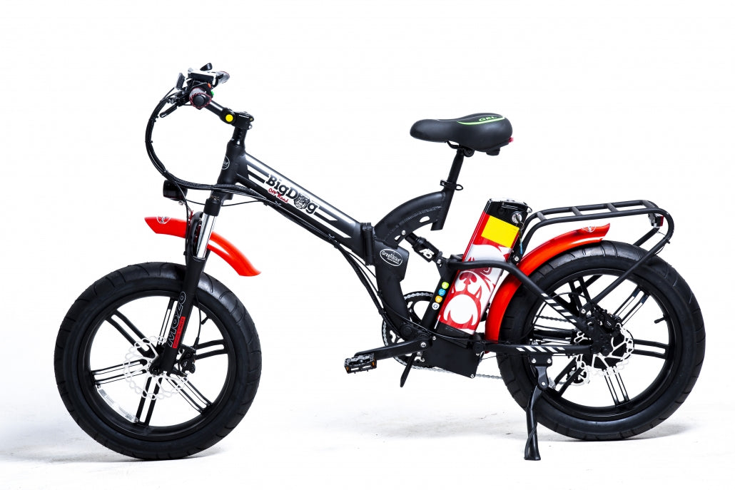big wheel electric bicycle Green Bike Electric Motion Big Dog Off Road 750W, Black/Gold