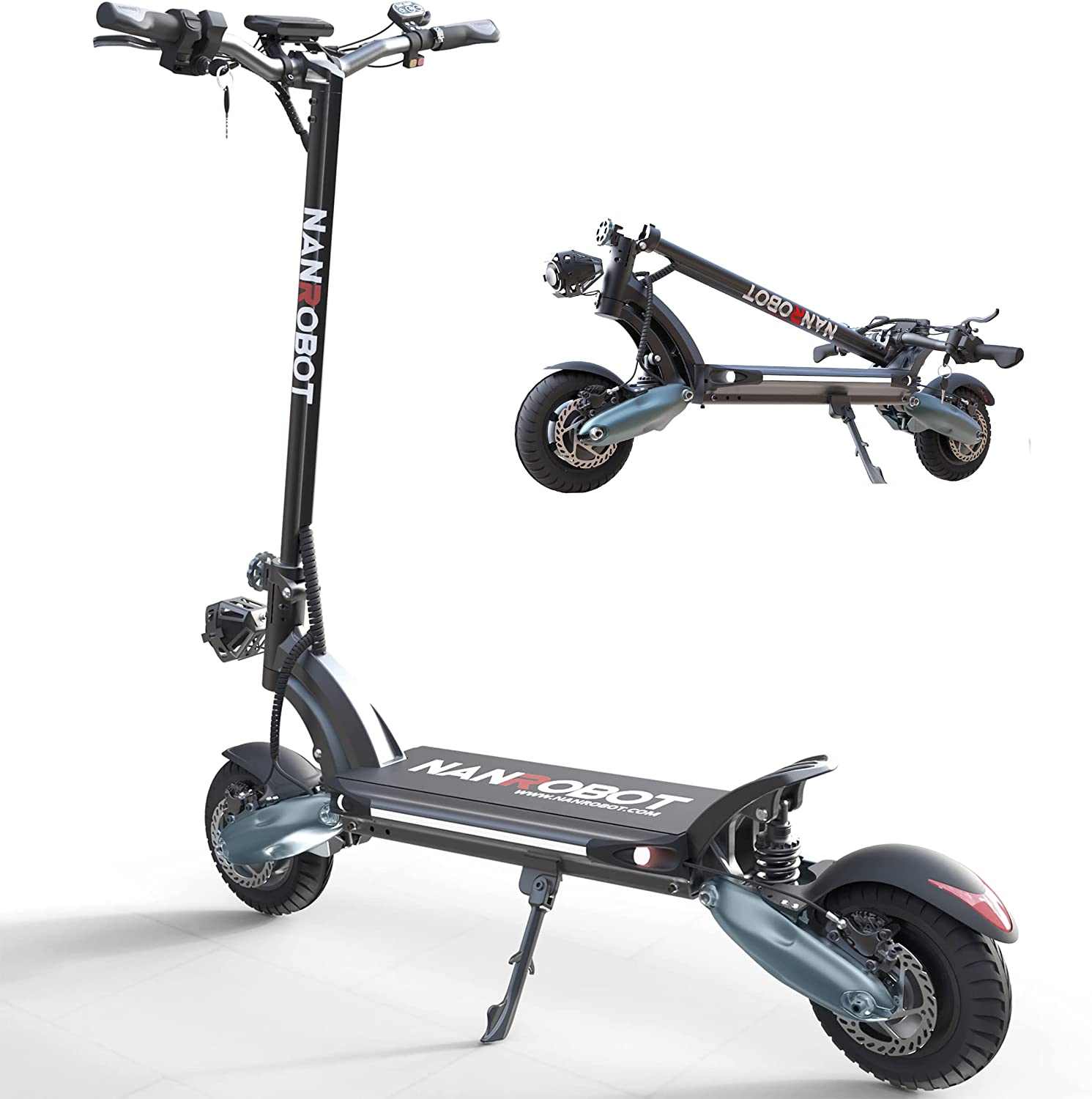 Trottinette Électrique Adulte NANROBOT D6+2.0 -Double moteur 1000W