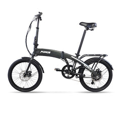 FORCE | ECITY FD250 REAR HUB 20 INCH FOLDING ELECTRIC CITY BICYCLE, BLACK