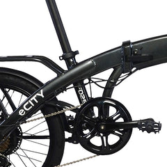 FORCE | ECITY FD250 REAR HUB 20 INCH FOLDING ELECTRIC CITY BICYCLE, BLACK