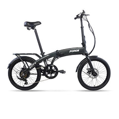 FORCE | ECITY FD250 REAR HUB 20 INCH FOLDING ELECTRIC CITY BICYCLE, BLACK