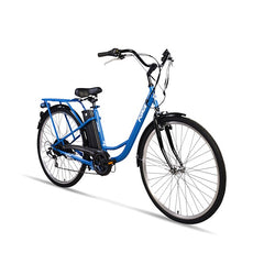 FORCE | ESTREET LS350 REAR HUB MOTOR 700C ELECTRIC CITY BICYCLE, BLUE