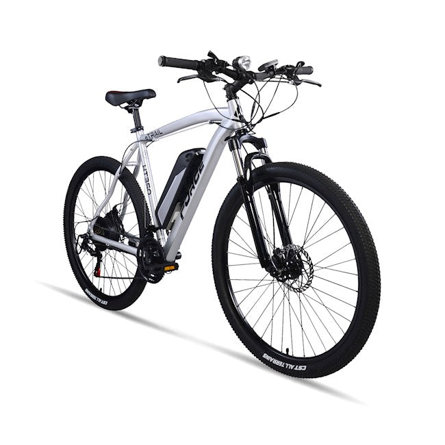 FORCE | ETRAIL HT350 REAR HUB MOTOR 27.5" ELECTRIC MTB BICYCLE S/M, SILVER