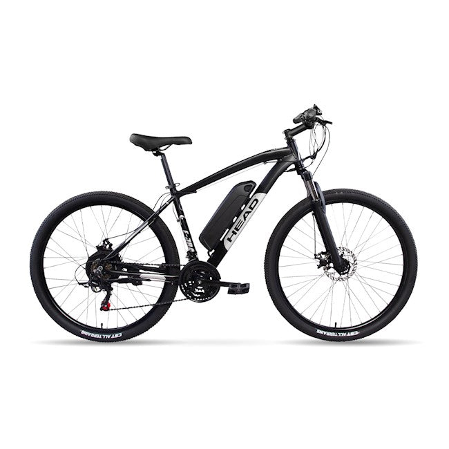 HEAD | E-JRA SHIMANO TOURNEY E-BIKE, 27.5INCH, SMALL, BLACK