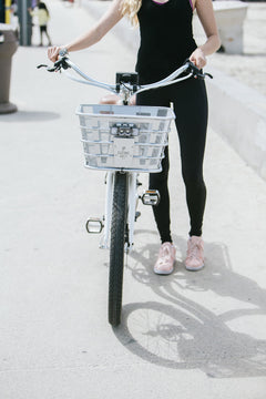 Electric Bike Basket Silver