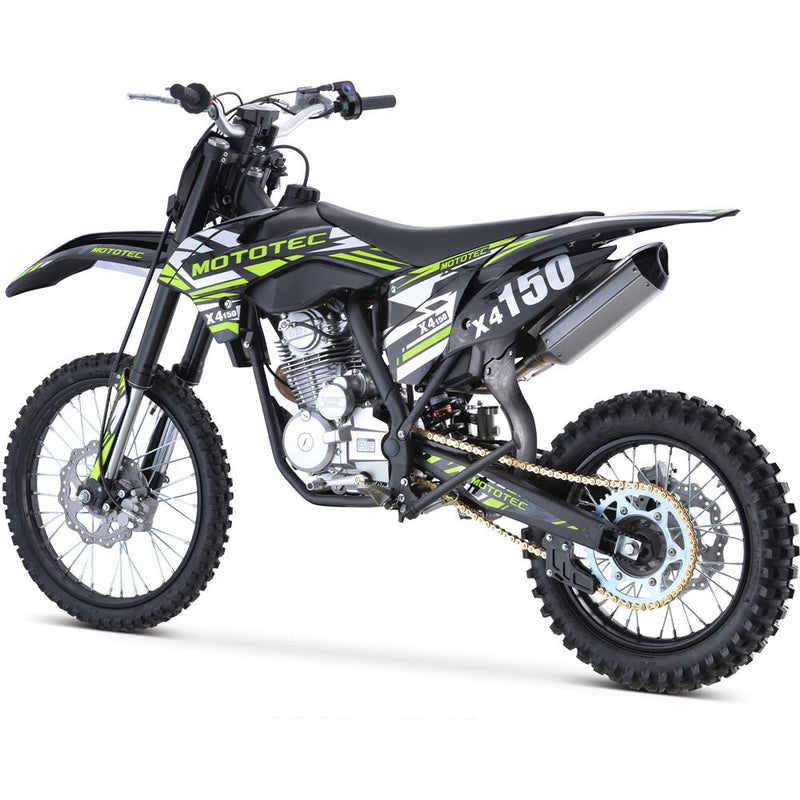 MotoTec X4 150cc 4-Stroke Gas Dirt Bike