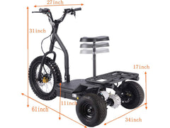 MotoTec 48v 1200w Electric Trike [IN STOCK]