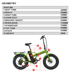 Eunorau E-FAT-MN 48V12AH 500W Fat Tire Electric Bike