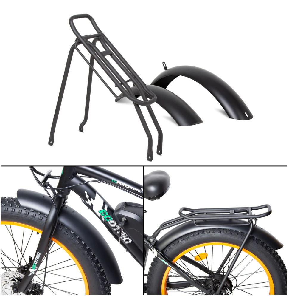 Ecotric 26" Fat Tire Rear Rack and Fenders