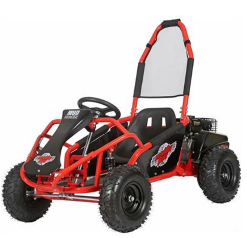 MotoTec Mud Monster Kids Gas Powered 98cc Go Kart Full Suspension