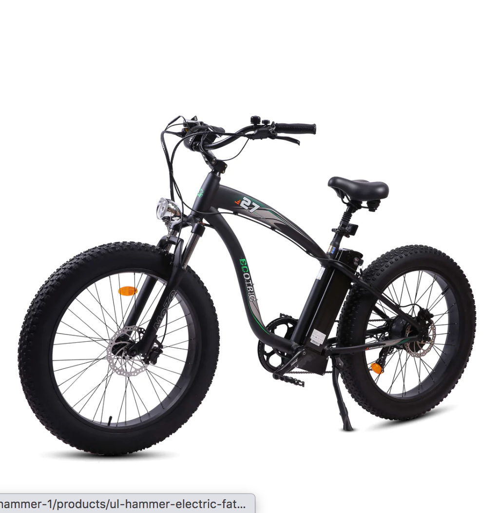 Ecotric fat tire beach 2024 and snow electric bike