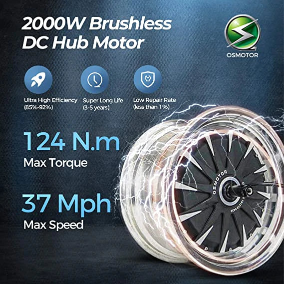 SoverSky 2000w Brushless Hub Motor - Spare Parts for Fat Tire Chopper Scooter