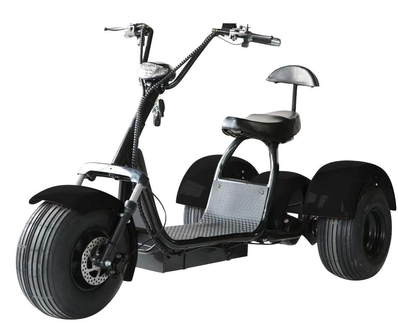 3000W Fat Tire Electric Scooter Chopper - Eahora M1P Plus Black