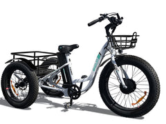 Emojo Caddy 48V 500W White Fat Tire Electric Trike