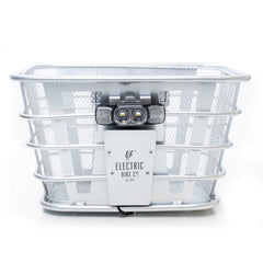 Electric Bike Basket Silver