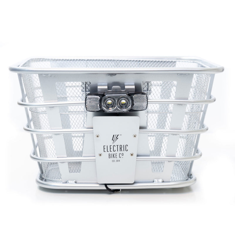 Electric Bike Basket Silver