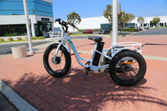 Emojo Caddy 48V 500W White Fat Tire Electric Trike