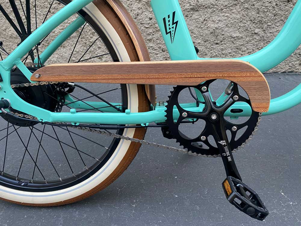 Electric Bike Wooden Fenders & Chain Guard