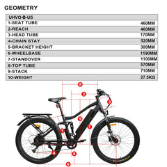 Eunorau UHVO All Terrain 36V350W Electric Mountain Bike